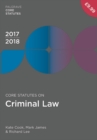 Image for Core Statutes on Criminal Law 2017-18