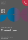 Image for Core Statutes on Criminal Law 2017-18