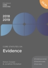 Image for Core Statutes on Evidence 2018-19