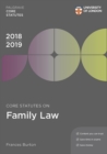 Image for Core statutes on family law 2018-19