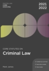 Image for Core statutes on criminal law 2021-22