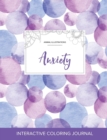 Image for Adult Coloring Journal : Anxiety (Animal Illustrations, Purple Bubbles)