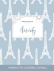 Image for Adult Coloring Journal : Anxiety (Animal Illustrations, Eiffel Tower)