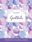Image for Adult Coloring Journal : Gratitude (Animal Illustrations, Purple Bubbles)