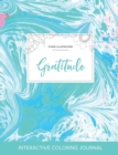 Image for Adult Coloring Journal : Gratitude (Floral Illustrations, Turquoise Marble)