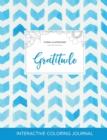 Image for Adult Coloring Journal : Gratitude (Floral Illustrations, Watercolor Herringbone)
