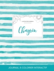 Image for Journal de Coloration Adulte : Chagrin (Illustrations D&#39;Animaux, Rayures Turquoise)