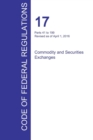 Image for CFR 17, Parts 41 to 199, Commodity and Securities Exchanges, April 01, 2016 (Volume 2 of 4)