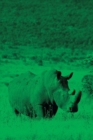 Image for Alive! white rhino - Green duotone - Photo Art Notebooks (6 x 9 series) : by Photographer Eva-Lotta Jansson