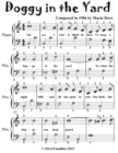 Image for Doggy in the Yard - Easiest Piano Sheet Music for Beginner Pianists