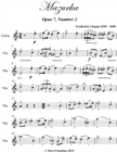 Image for Mazurka Opus 7 Number 2 - Easy Violin Sheet Music