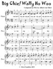 Image for Big Chief Wally Ho Woo - Easiest Piano Sheet Music for Beginner Pianists