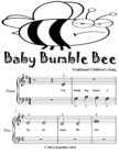 Image for Baby Bumble Bee - Beginner Piano Sheet Music Tadpole Edition