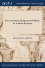 Image for Pieces de theatre : M. Houdar de la Mothe: de lAcademie Francoise