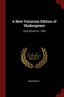 Image for A NEW VARIORUM EDITION OF SHAKESPEARE: K