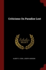 Image for CRITICISMS ON PARADISE LOST