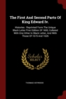 Image for THE FIRST AND SECOND PARTS OF KING EDWAR
