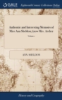 Image for Authentic and Interesting Memoirs of Miss Ann Sheldon; (now Mrs. Archer