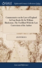 Image for COMMENTARIES ON THE LAWS OF ENGLAND IN F