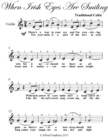 Image for When Irish Eyes Are Smiling - Easy Violin Sheet Music