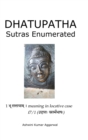 Image for Dhatupatha Sutras Enumerated