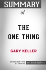 Image for Summary of The ONE Thing by Gary Keller : Conversation Starters