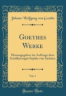 Image for Goethes Werke, Vol. 1