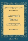 Image for Goethe&#39;s Werke
