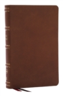 Image for NKJV, Single-Column Reference Bible, Verse-by-verse, Brown Genuine Leather, Red Letter, Comfort Print