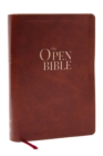 Image for The Open Bible: Read and Discover the Bible for Yourself (NKJV Brown Leathersoft, Red Letter, Comfort Print)