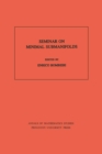 Image for Seminar On Minimal Submanifolds. (AM-103), Volume 103