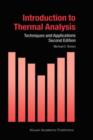 Image for Introduction to Thermal Analysis