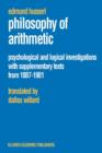 Image for Philosophy of arithmetic  : psychological and logical investigations
