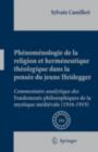 Image for Phenomenologie de la religion et hermeneutique theologique dans la pensee du jeune Heidegger.