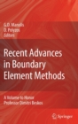 Image for Recent advances in boundary element methods  : a volume to honor Professor Dimitri Beskos