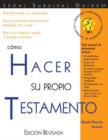 Image for Como Hacer Su Propio Testamento: (How to Make Your Own Will, Spanish Edition)