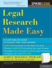 Image for Legal Research Made Easy