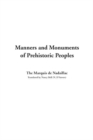 Image for Manners and Monuments of Prehistoric Peoples