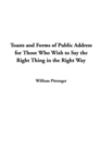 Image for Toasts and Forms of Public Address for Those Who Wish to Say the Right Thing in the Right Way