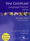 Image for First Certificate language practice with key  : English grammar and vocabulary