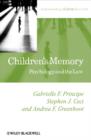 Image for Children&#39;s memory  : psychology and the law
