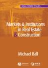 Image for Markets and institutions in real estate and construction