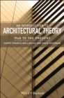 Image for Introduction to architectural theory