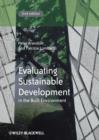Image for Evaluating sustainable development in the built environment