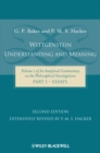 Image for Wittgenstein  : understanding and meaningPart 1,: Essays