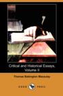 Image for Critical and Historical Essays, Volume II (Dodo Press)