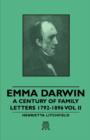 Image for Emma Darwin - A Century Of Family Letters 1792-1896 Vol II