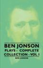 Image for Ben Jonson - Plays - Complete Collection - Vol I