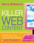 Image for Killer Web Content: Make the Sale, Deliver the Service, Build the Brand