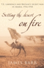 Image for Setting the desert on fire: T.E. Lawrence and Britain&#39;s secret war in Arabia, 1916-18